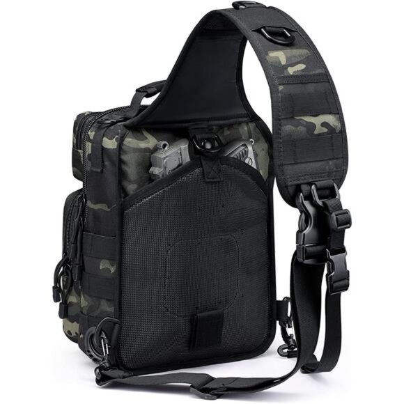 Tactical Sling Bag Backpack Military Rover Shoulder Sling Pack Molle EDC - Picture 3 of 6